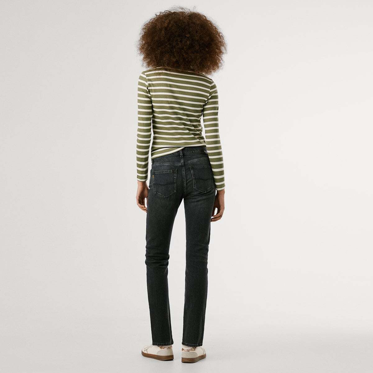 Grace - Jean Coupe Slim, Taille Moyenne faded deep black, PEPE JEANS
