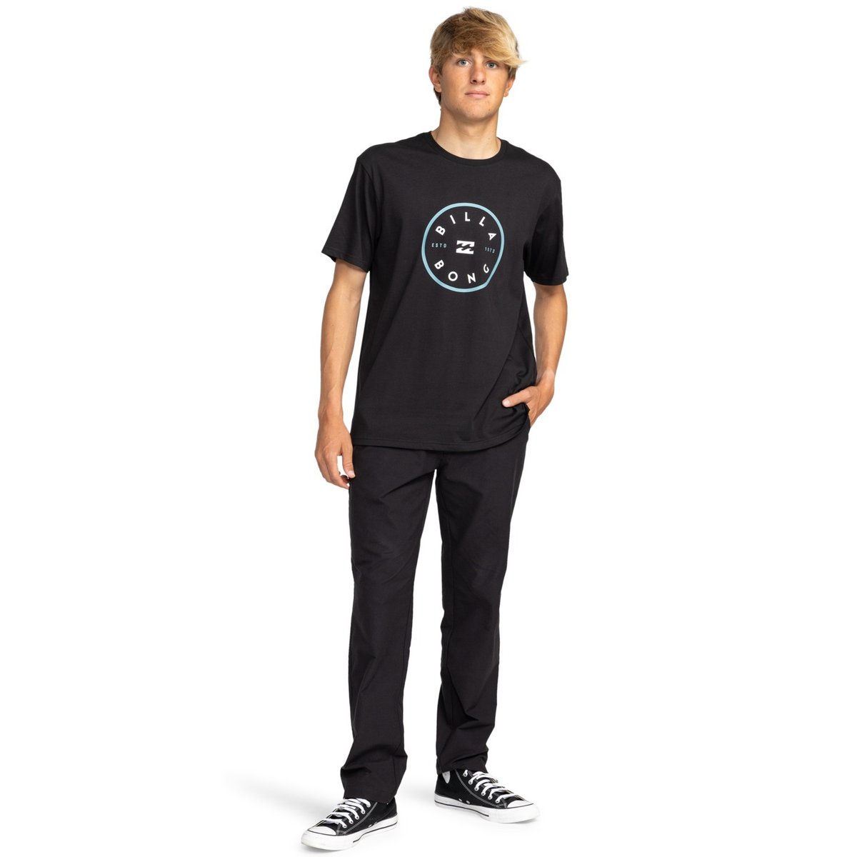 T shirt manches courtes ROTOR noir black, BILLABONG