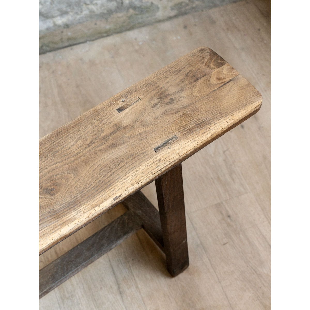 Banc en bois Antoine N°542 - Bon état bois clair, DEBONGOUT