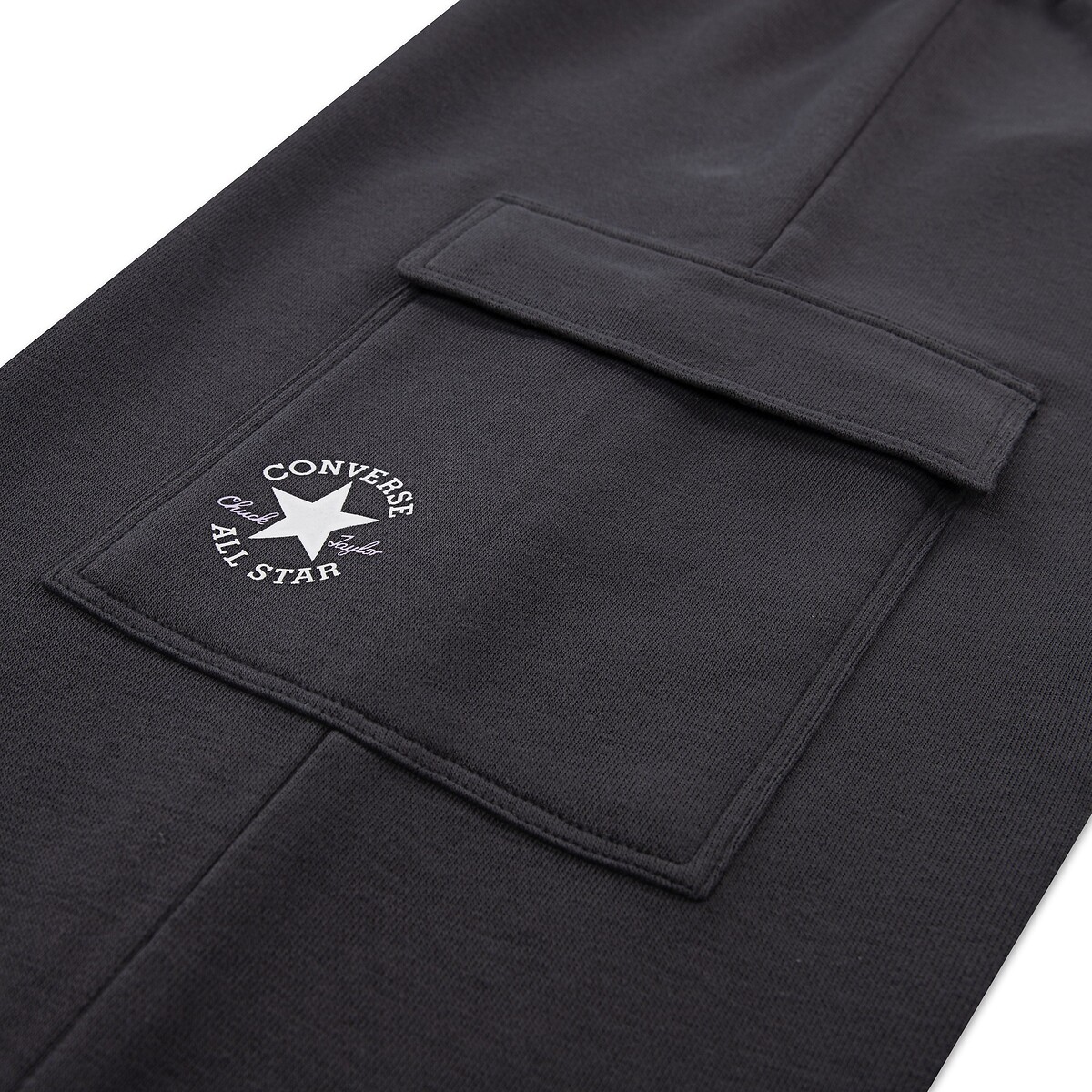 Ensemble avec sweat et jogging, en molleton léger gris anthracite, CONVERSE