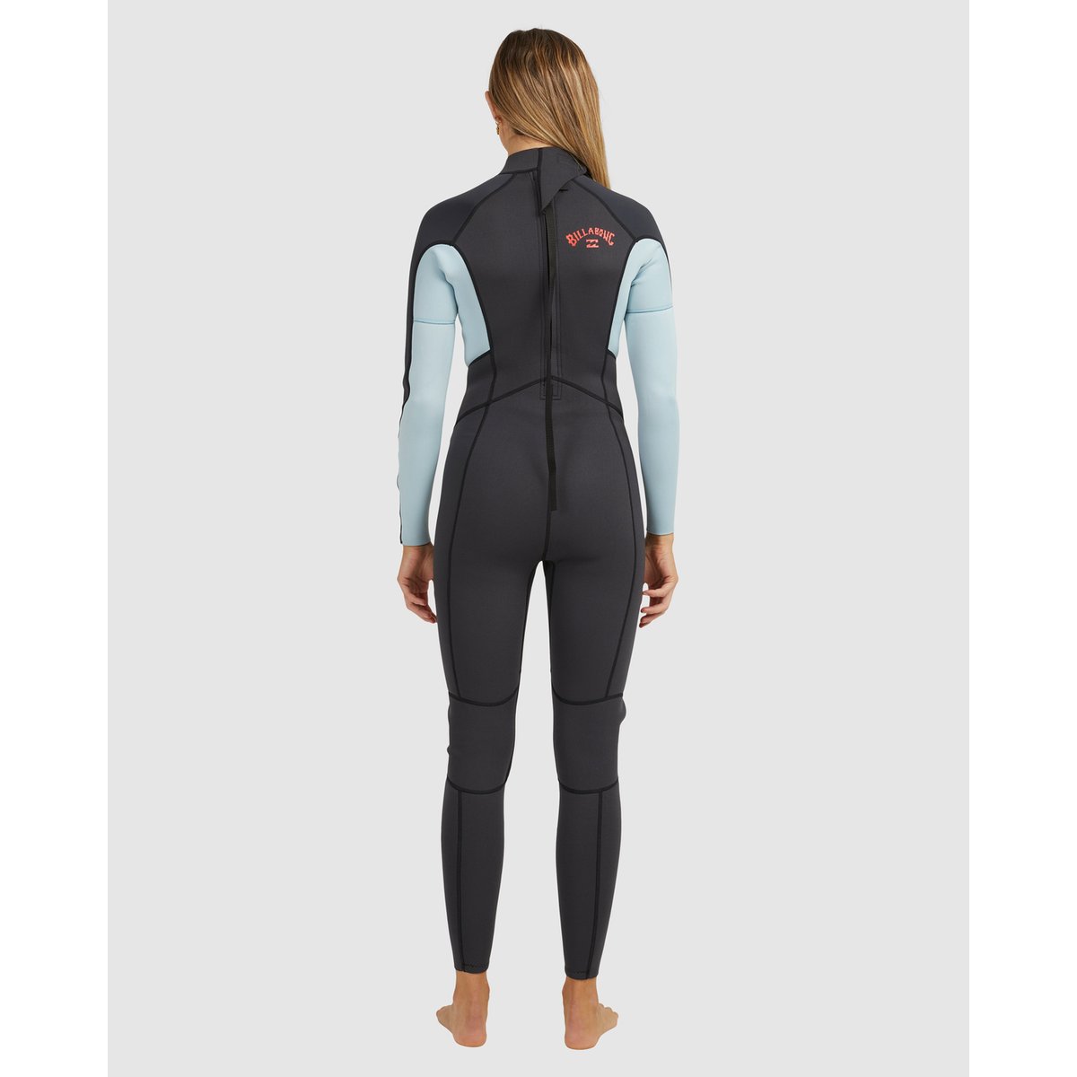 Combinaison de surf back zip 3/2MM LAUNCH gris grey, BILLABONG