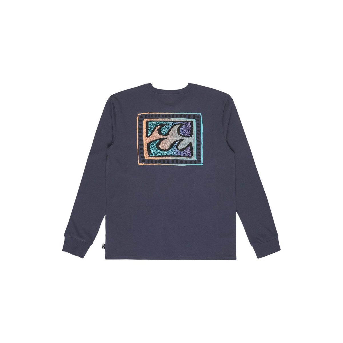 T shirt manches longues CRAYON WAVES noir ombre blue, BILLABONG
