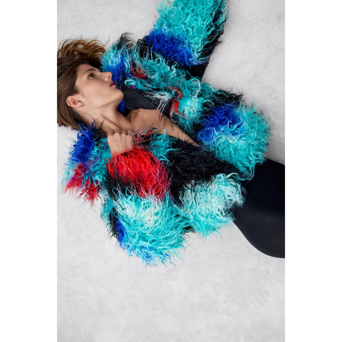 Manteau à poils longs Lacroix multicolore, DESIGUAL