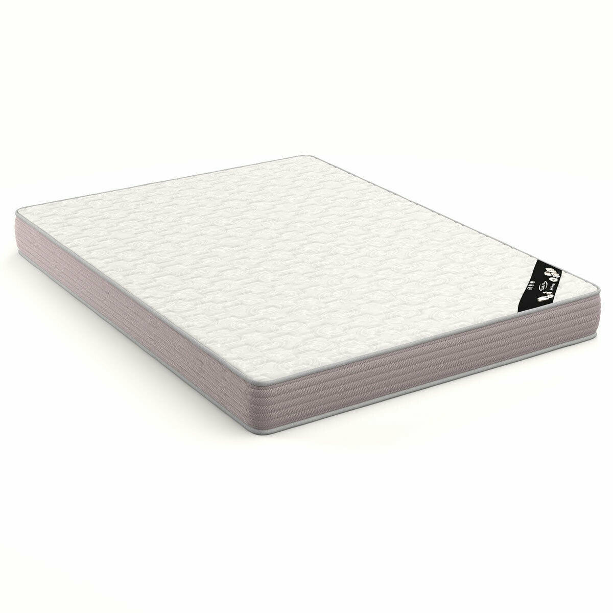 Pack lit mezzanine 2 places avec bureau et matelas Bois massif LEE blanc, AKITEN RETAIL