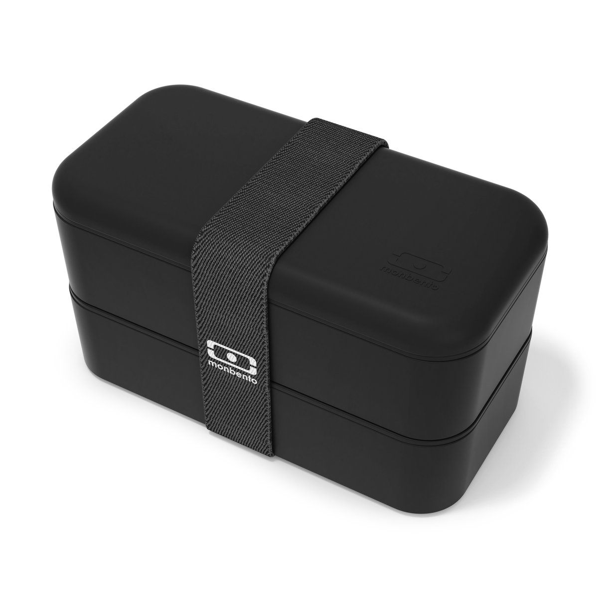 Set lunch box + Planche à découper nomade Made in France original noir onyx, MONBENTO