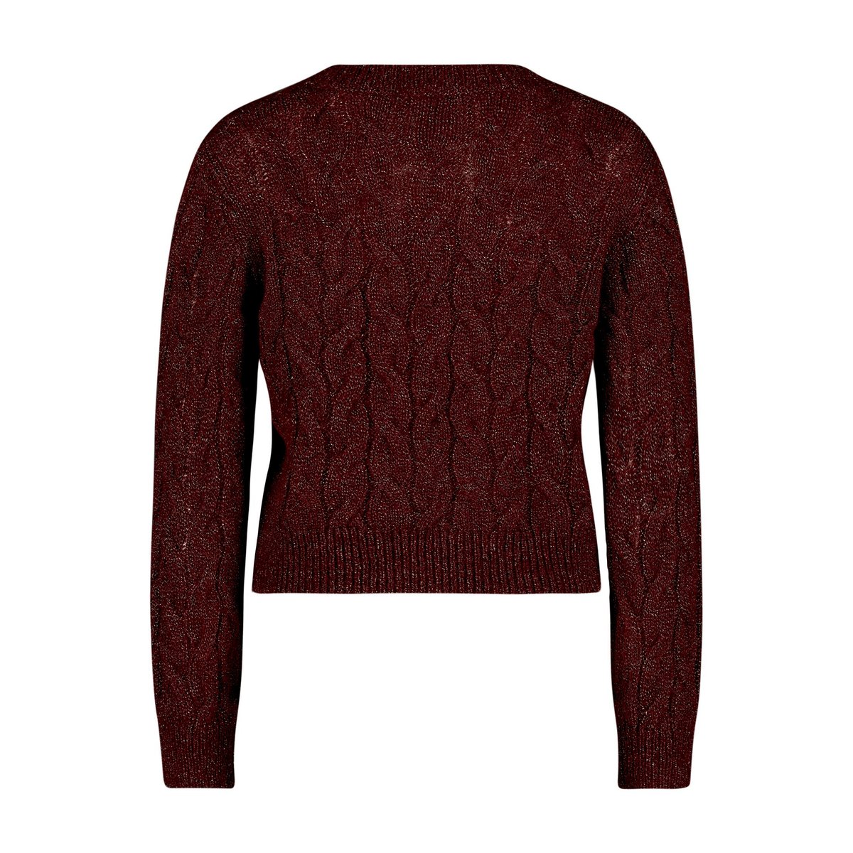Pull-over en maille à fils de fil textile dark red melange, BETTY & CO