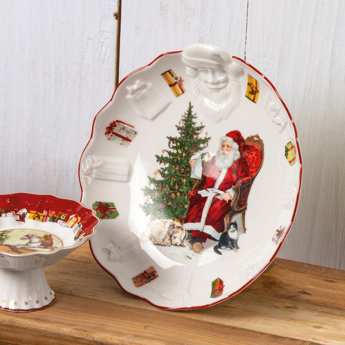 Cpe Déco Relief Père Noël, Liste Cadeaux TOY'S FANTASY couleur unique, VILLEROY & BOCH