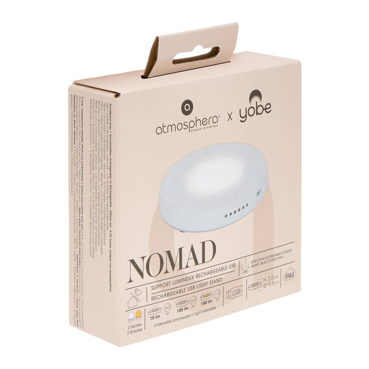 Lampe avec batterie YOBE blanc, ATMOSPHERA