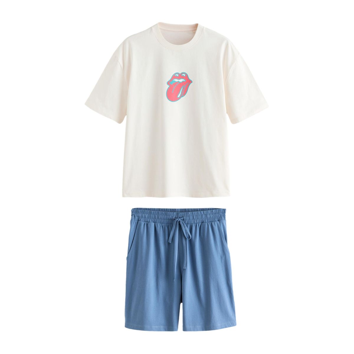 Pyjama à manches courtes the rolling stones blanc, NEXT