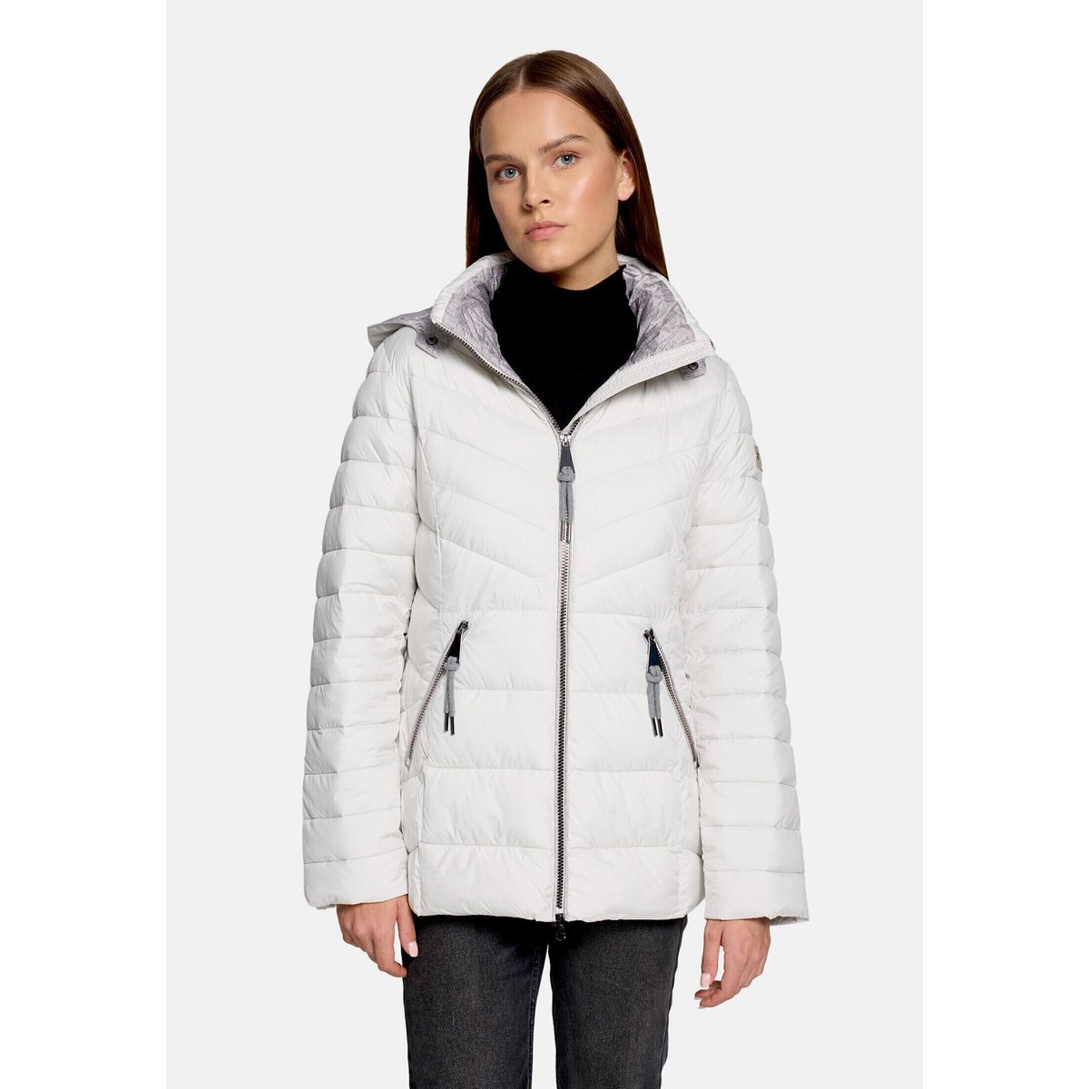 Veste matelassée à capuche amovible blanc, BETTY BARCLAY