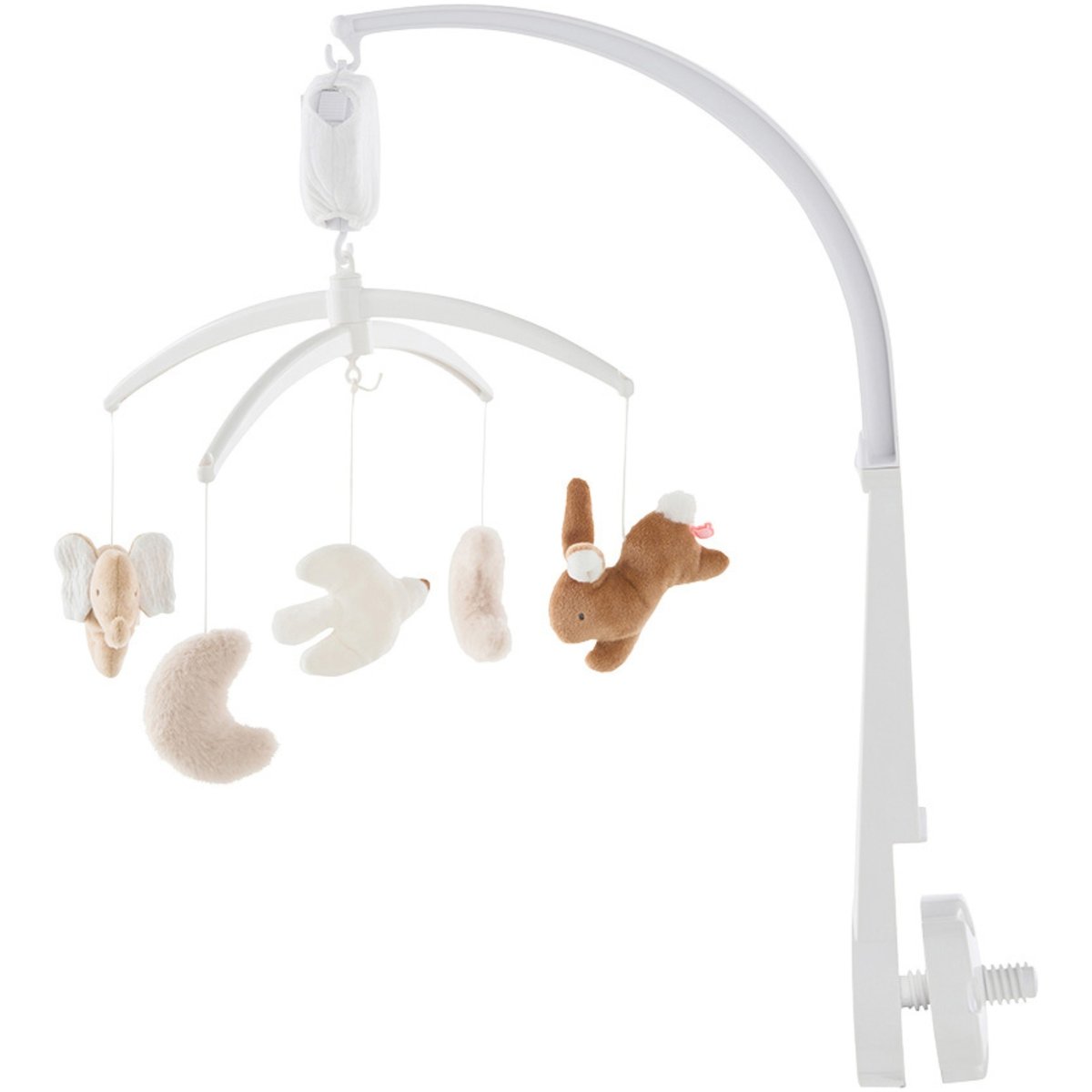 Mobile musical en plastique ecru, blanc, beige, NOUKIE'S