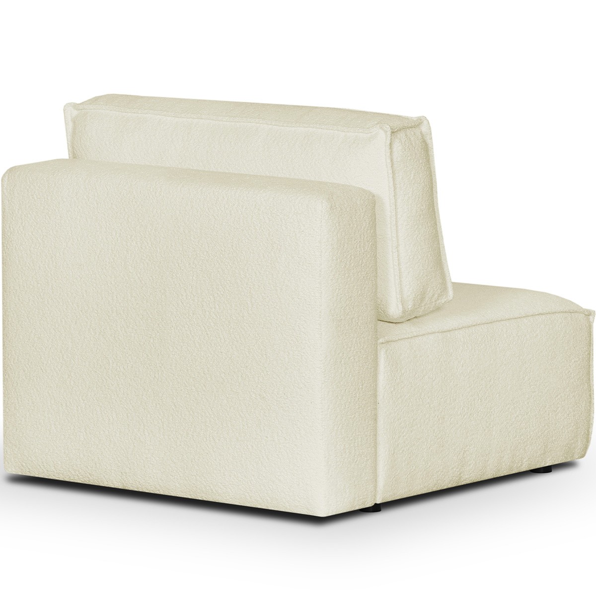 Canapé modulable 3 places en tissu bouclé - Harper Mod beige, HOMIFAB