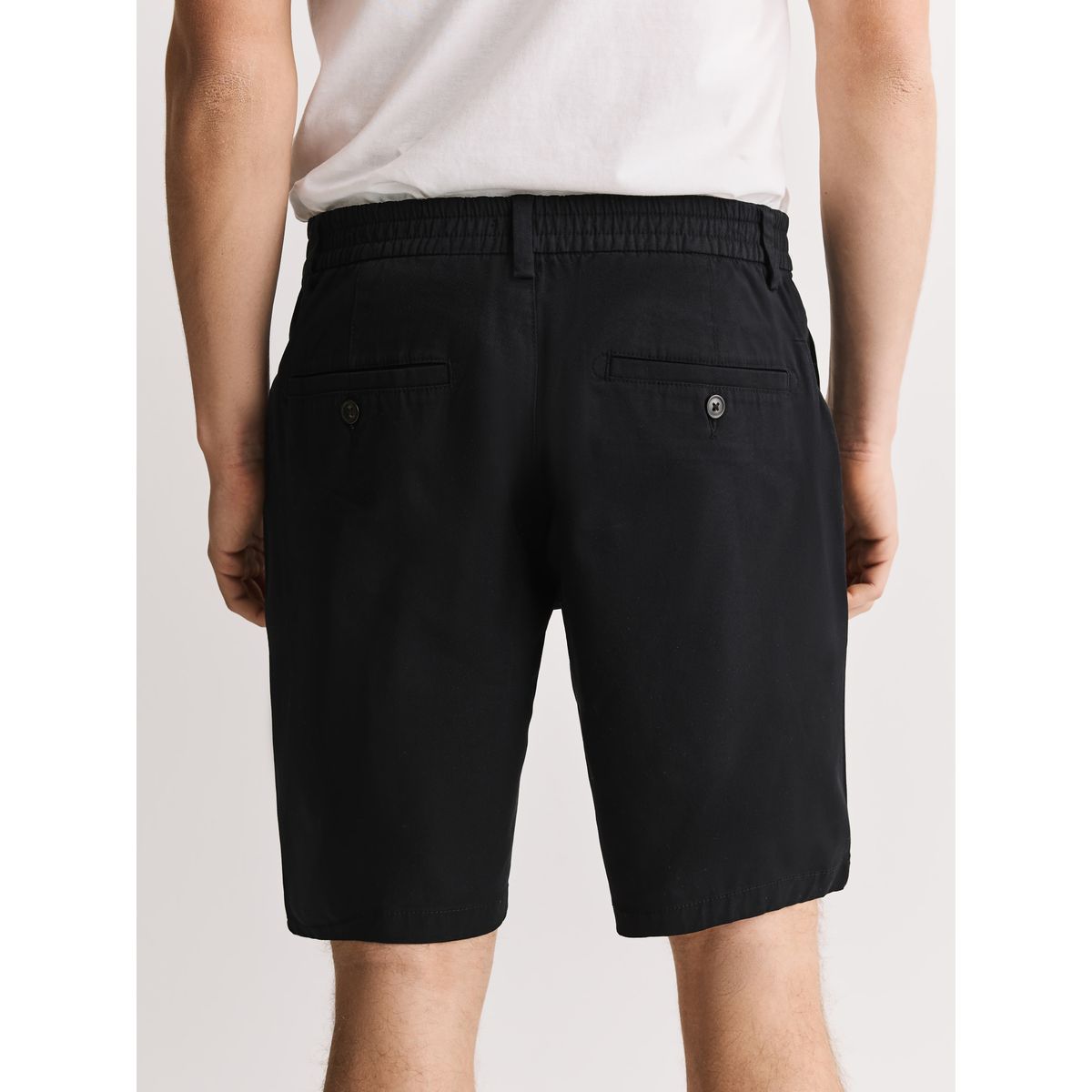 Short chino stretch noir, NEXT