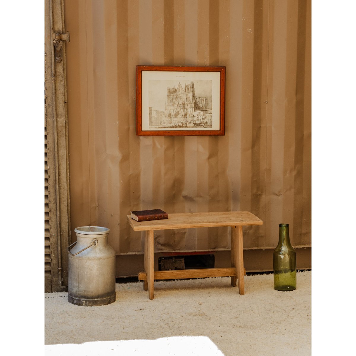 Petit banc en bois Antoine N°464 - Bon état bois clair, DEBONGOUT