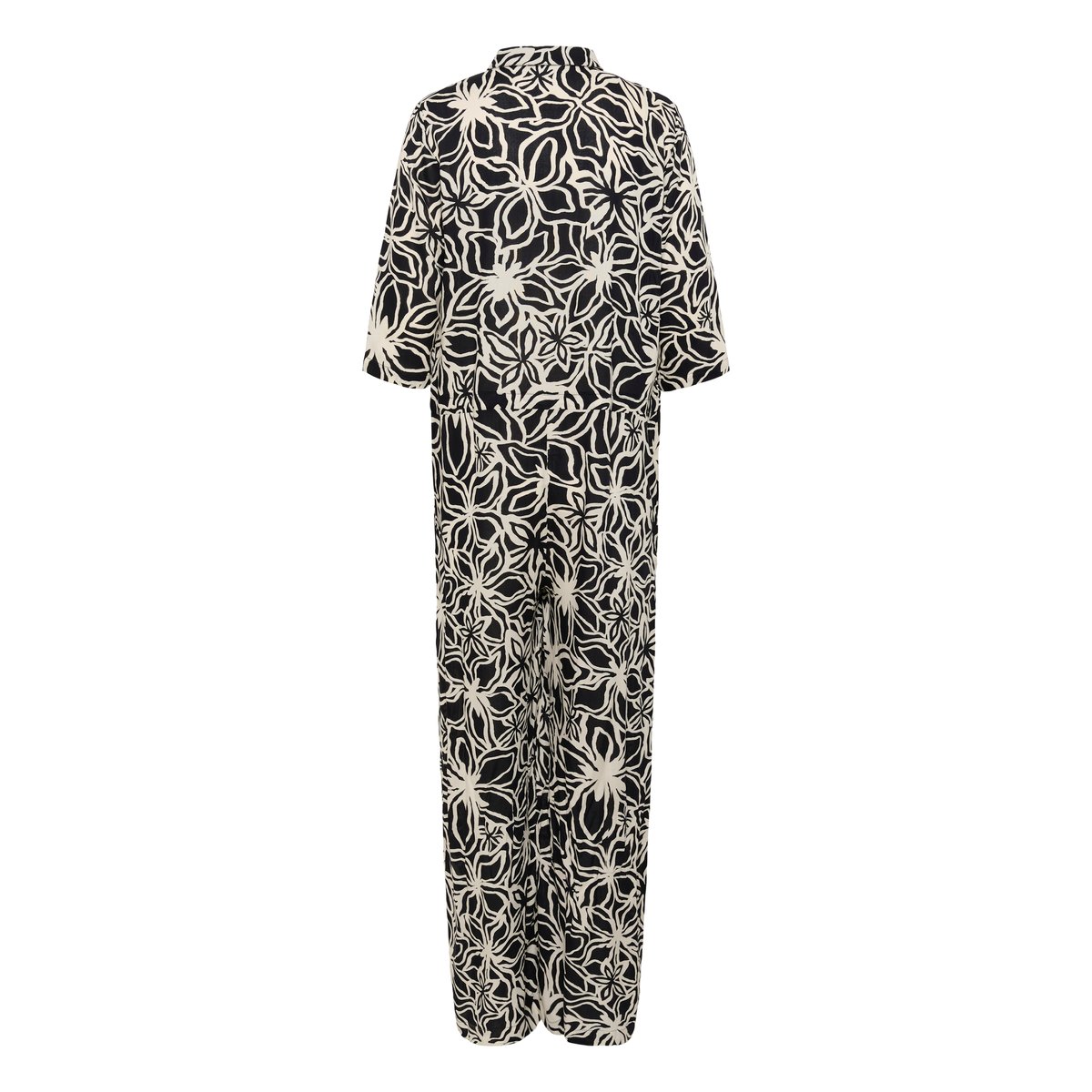 Jumpsuit noir/beige flower, KAFFE