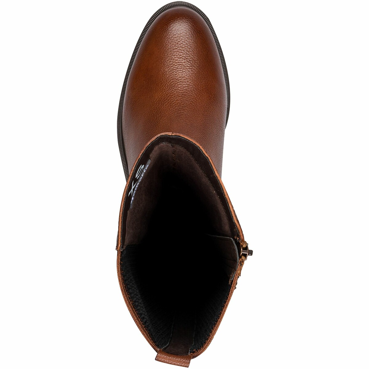 Bottes cavalières élastiquées, en cuir cognac, TAMARIS