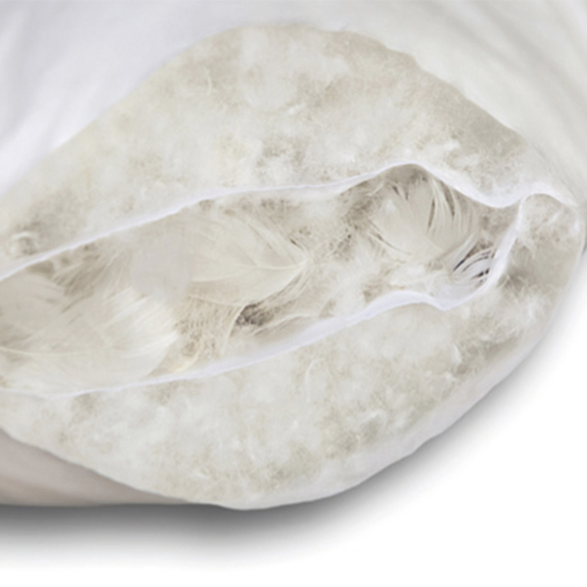 Oreiller duvet et plume d'oie - 3 couches blanc, EUROPE & NATURE