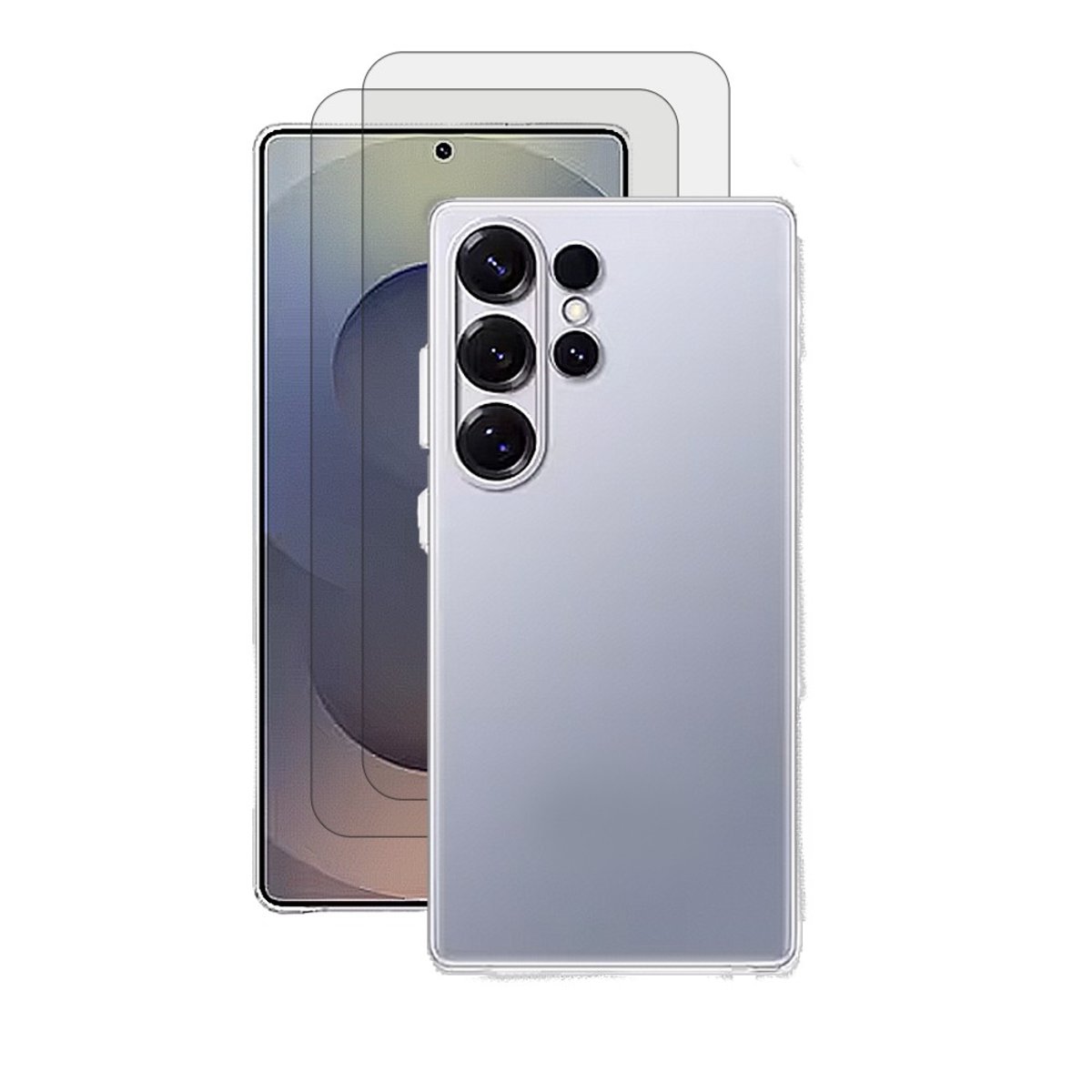 Coque Galaxy S25 Ultra antichoc + 2 vitres transparent, EVETANE