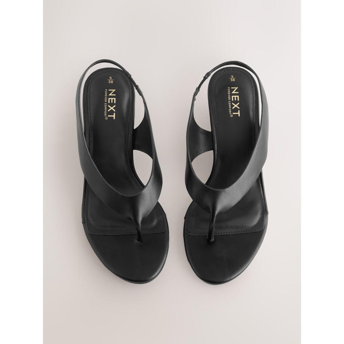 Chaussures compensées à bride arrière noir, NEXT
