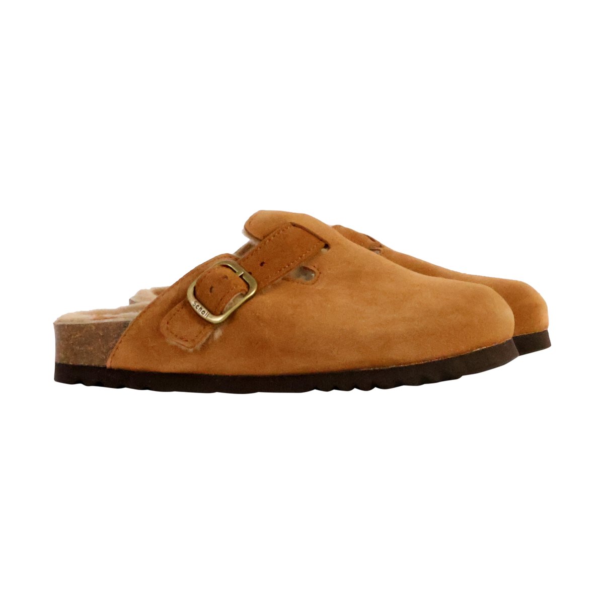 Mules Cuir Fae New F cognac, SCHOLL