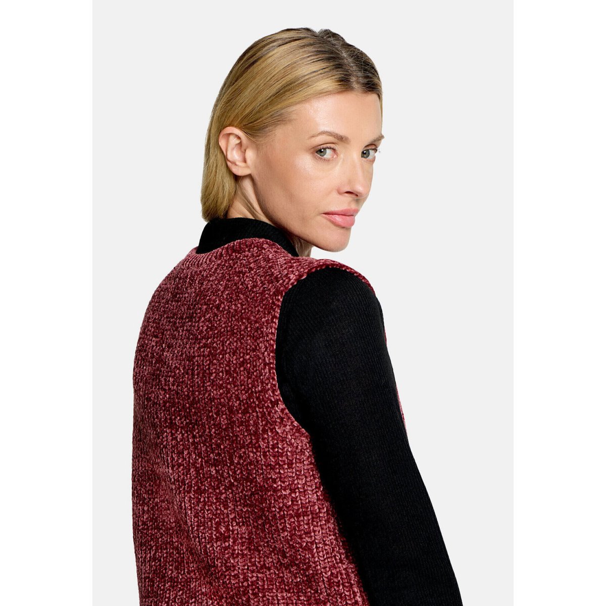Pull-over en maille sans manches fall burgundy, BETTY & CO