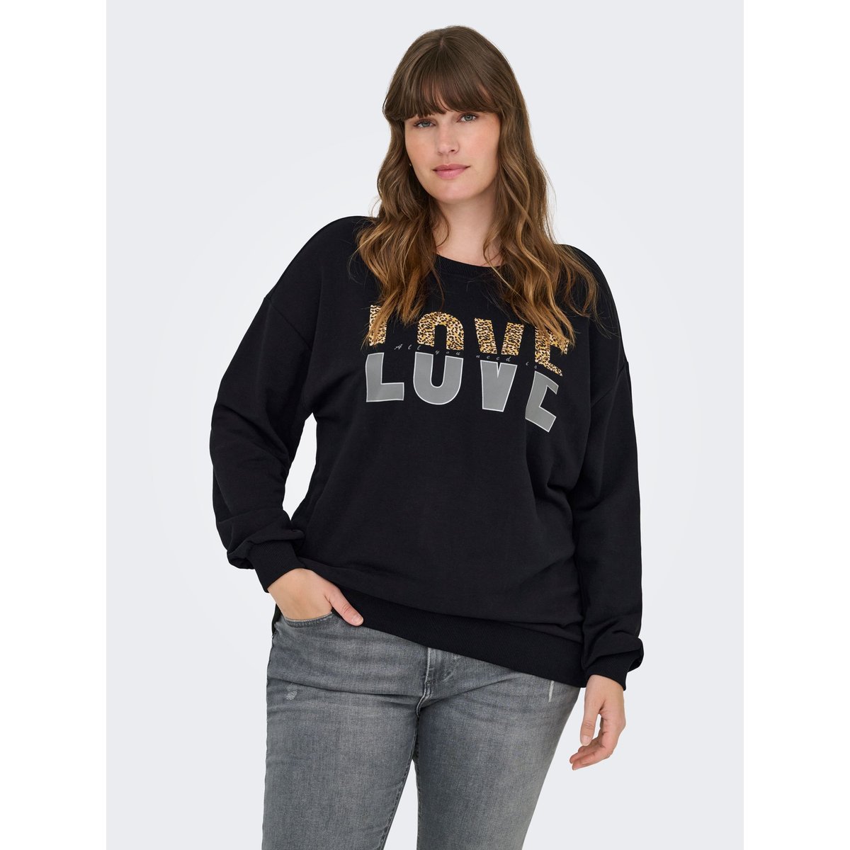 Sweat-Shirt noire - black, ONLY CARMAKOMA