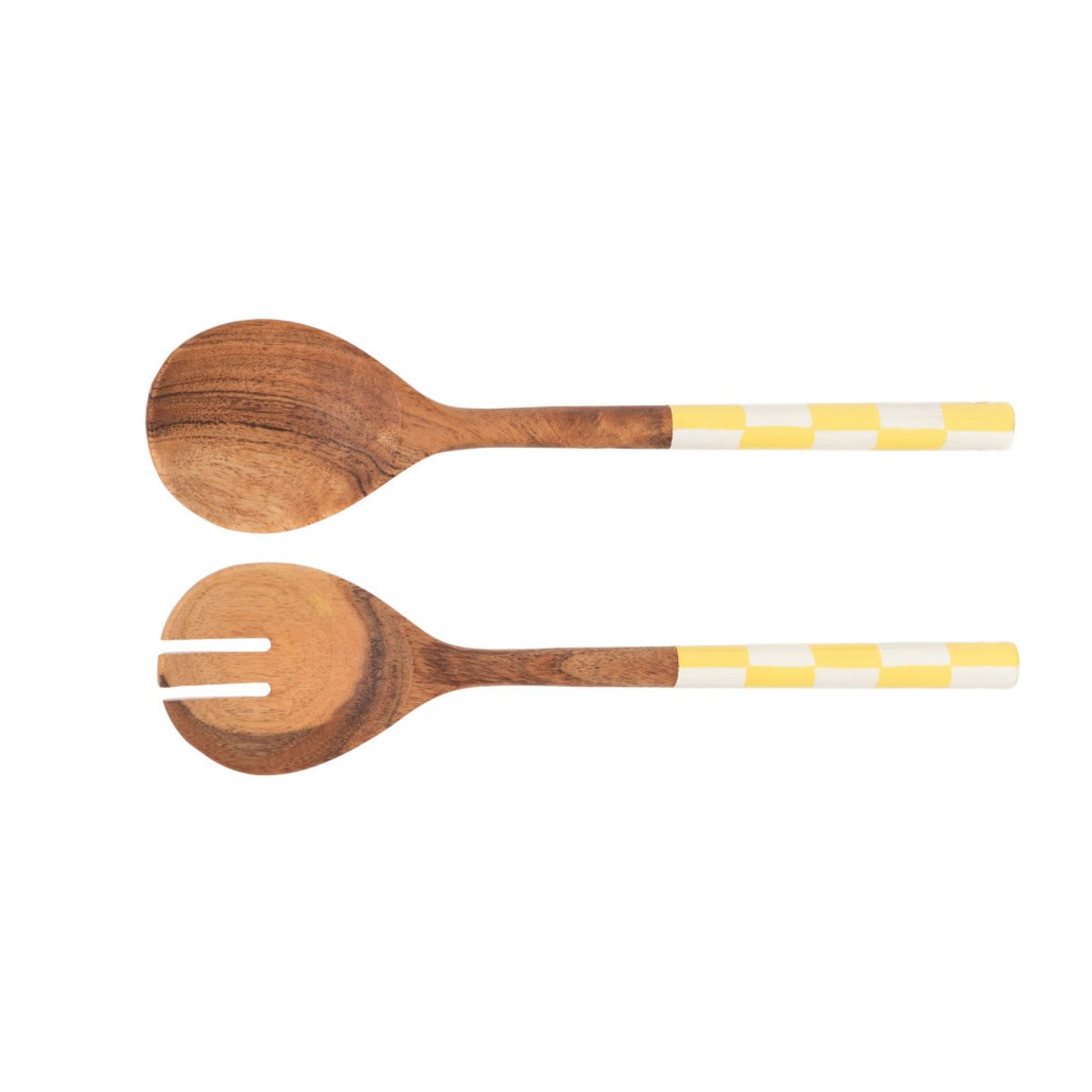 Lot de 2 couverts à salade Agathe marron, AMADEUS