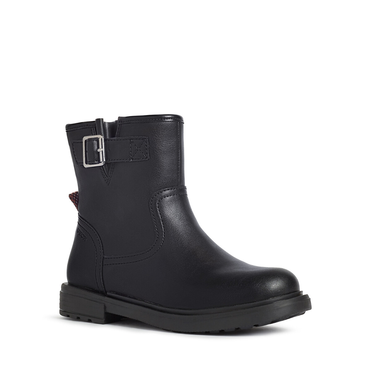 Platte leren bottines, ECLAIR zwart, GEOX