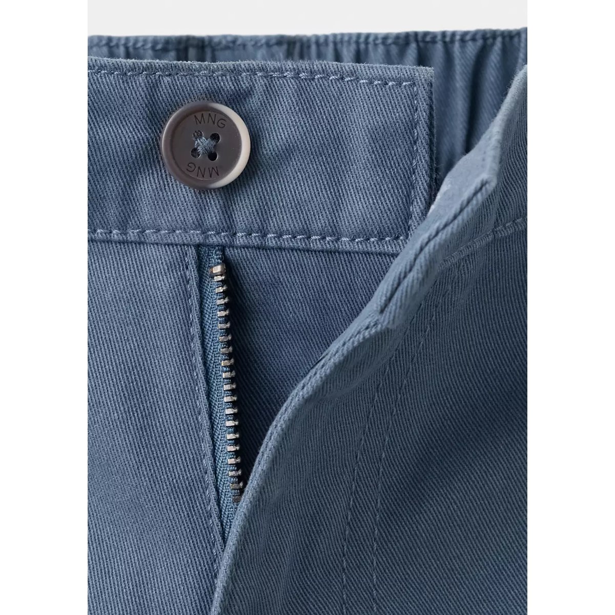 Pantalon cargo coton regular-fit bleu, MANGO KIDS