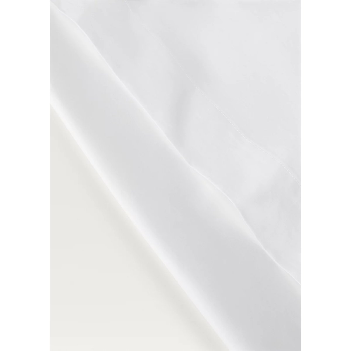 Drap plat percale de coton lit 180 cm blanc, MANGO HOME