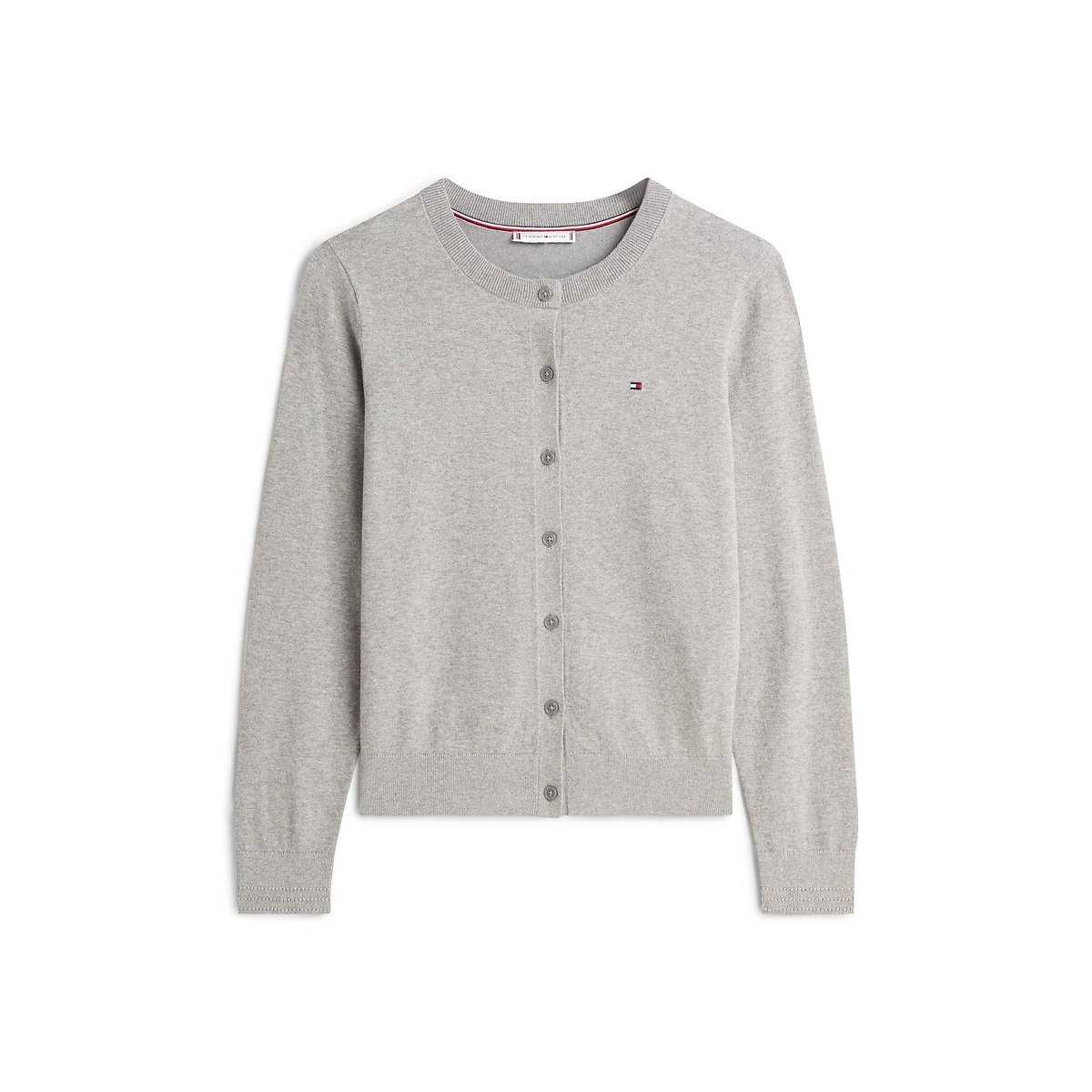 Crew Neck Cardigan grey, TOMMY HILFIGER