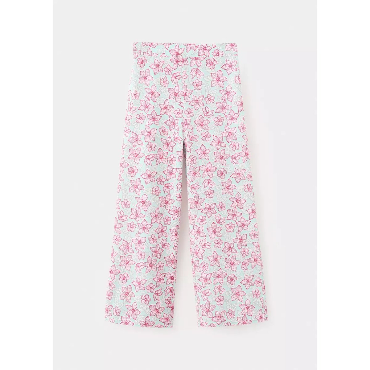 Pantalon en imprimé à fleurs vert d´eau, MANGO KIDS