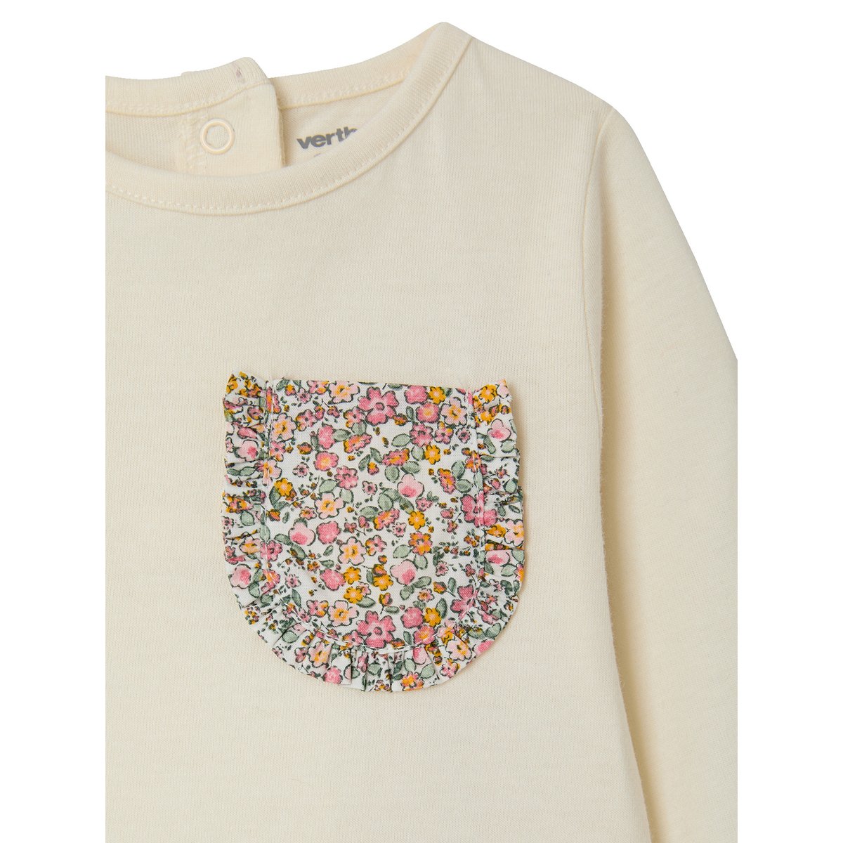 T-shirt manches longues bébé écru, VERTBAUDET