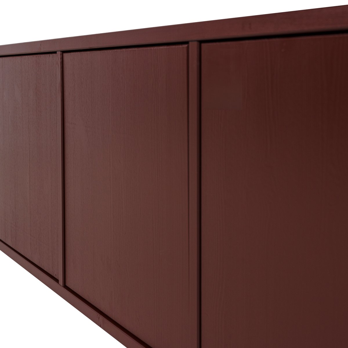 Meuble TV en bois de pin MEREL bordeaux, WOOOD