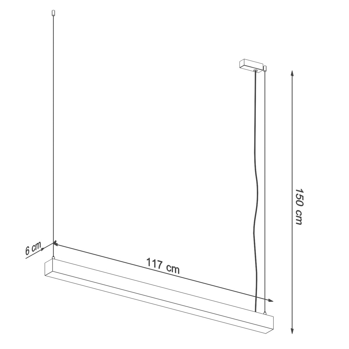 Suspension Aluminium Blanc LED 1 Pinne blanc, EDEN