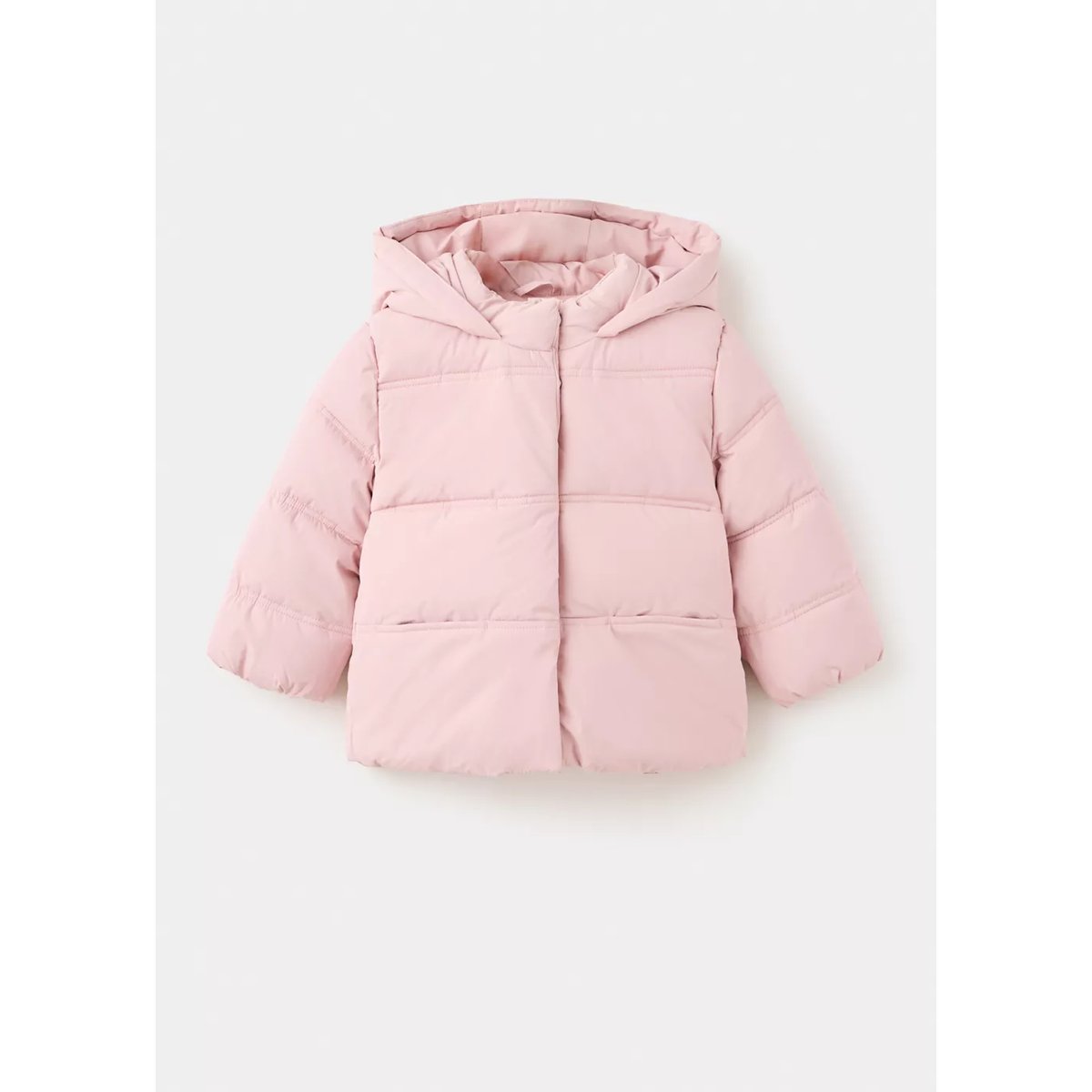 Anorak matelassé à capuche rose, MANGO BABY