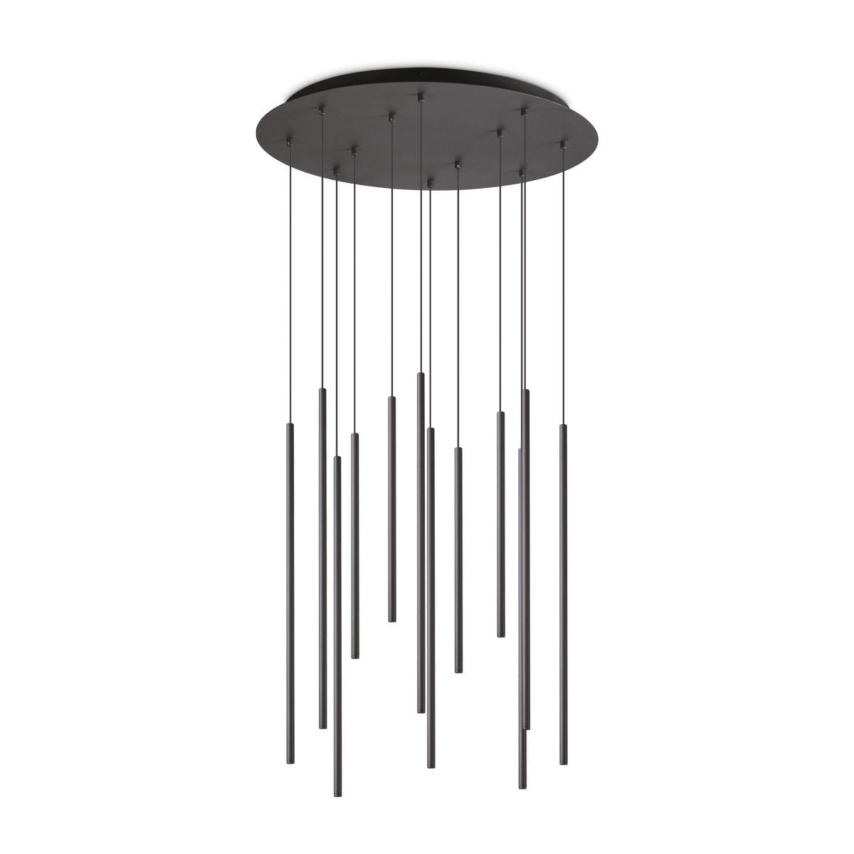 Suspension    lumière chaude  FILO noir, IDEAL LUX