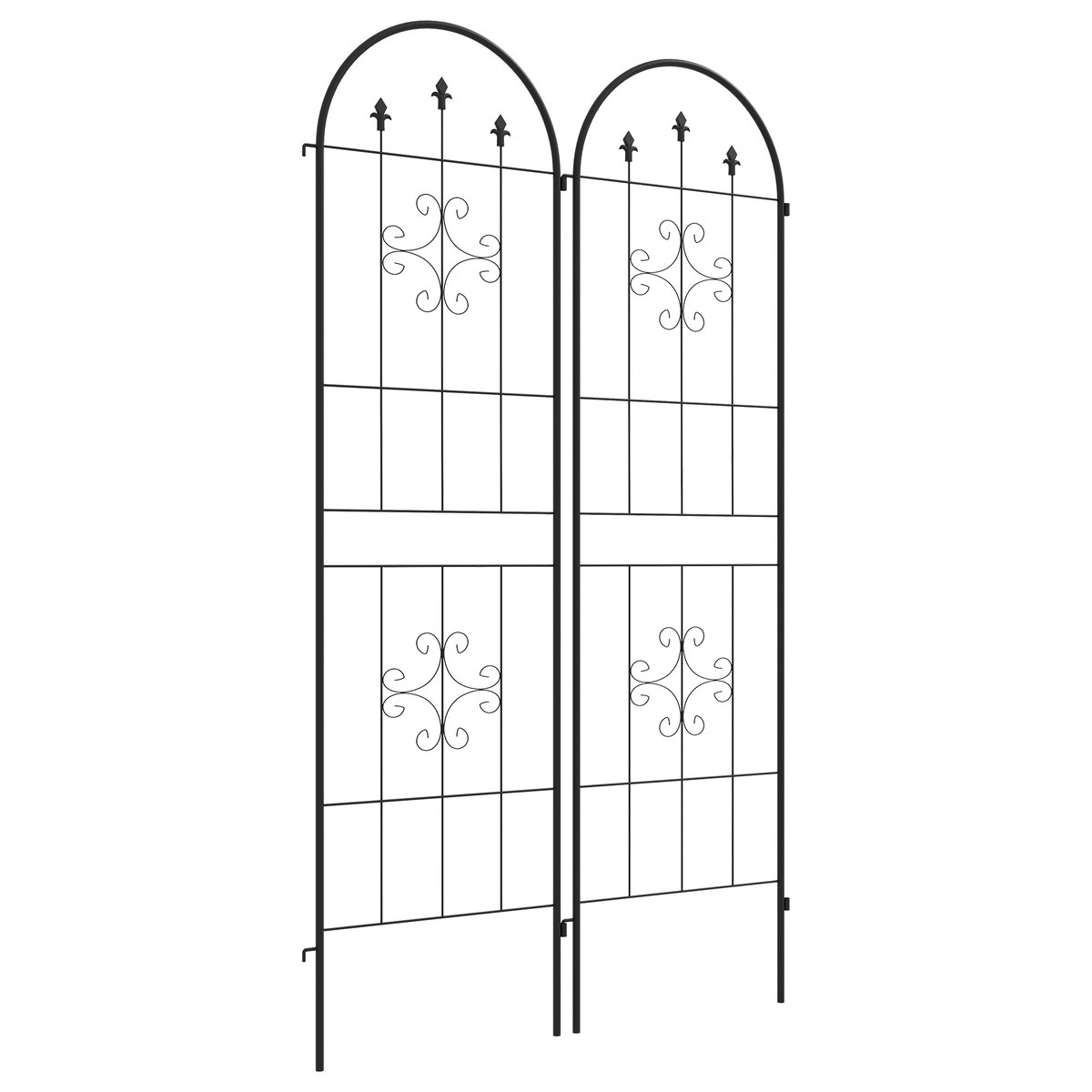 Tonnelle de jardin Acier Noir noir, OUTSUNNY