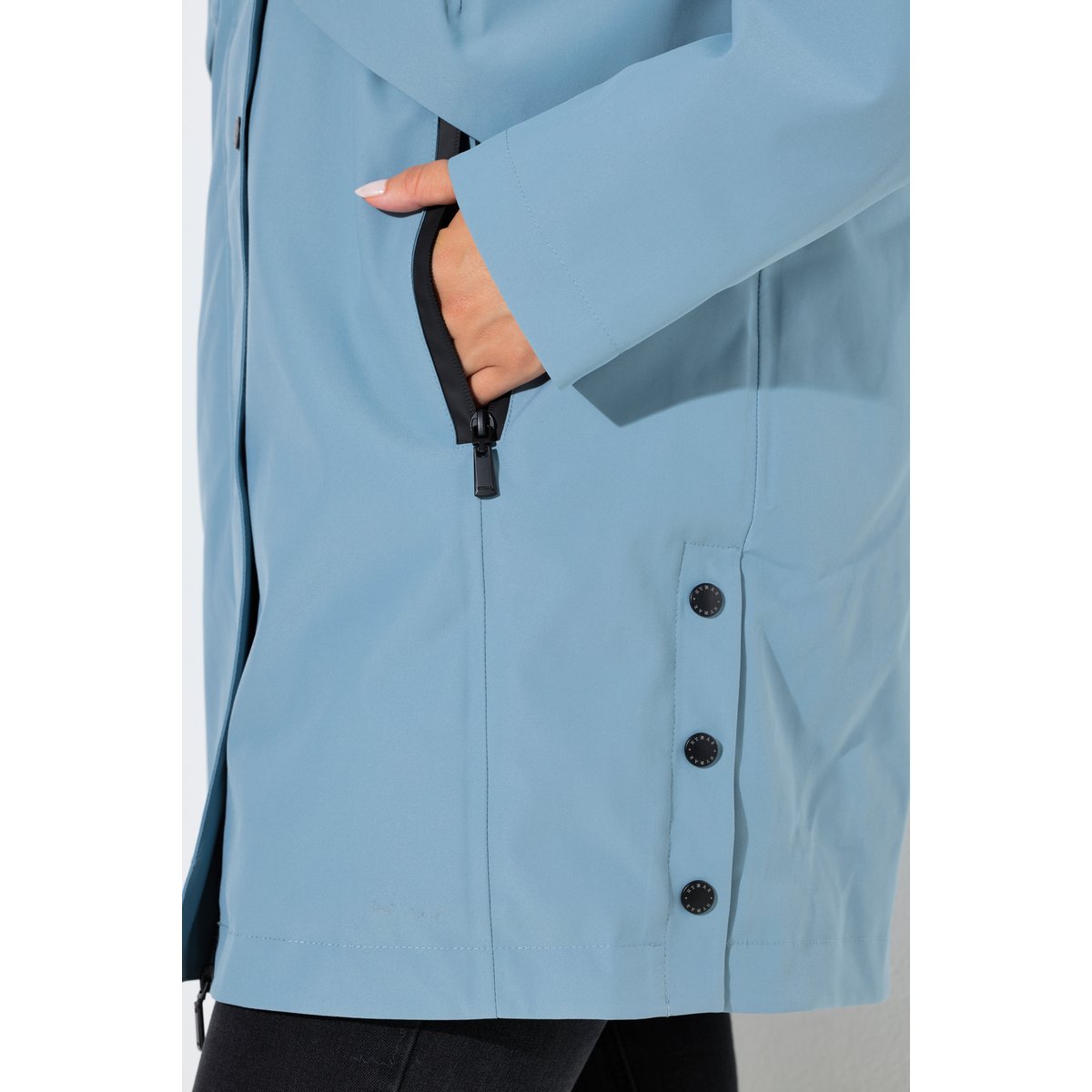 Veste technique HYPRAR à capuche gris bleu, ULLA POPKEN