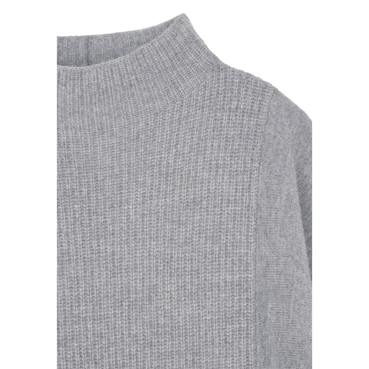 Pull col montant en laine et cachemire gris, RODIER