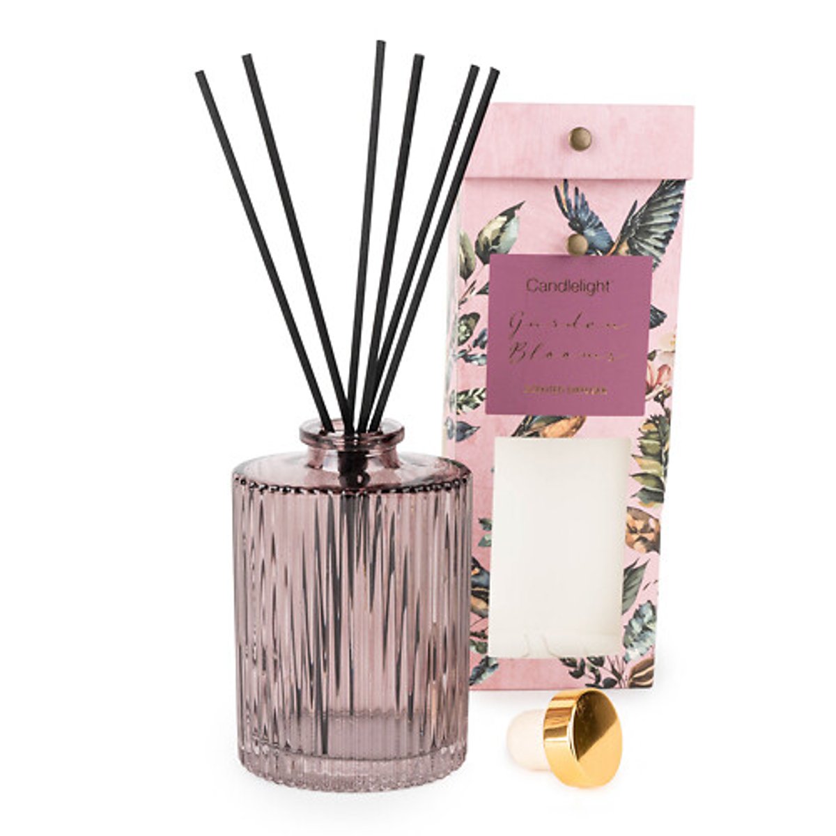 200ml Garden Bloom Ridged Reed Diffuser plum, SO'HOME