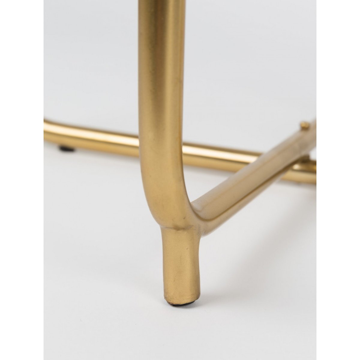 Table d'appoint marbre et laiton- TIMPA blanc craie, DRAWER