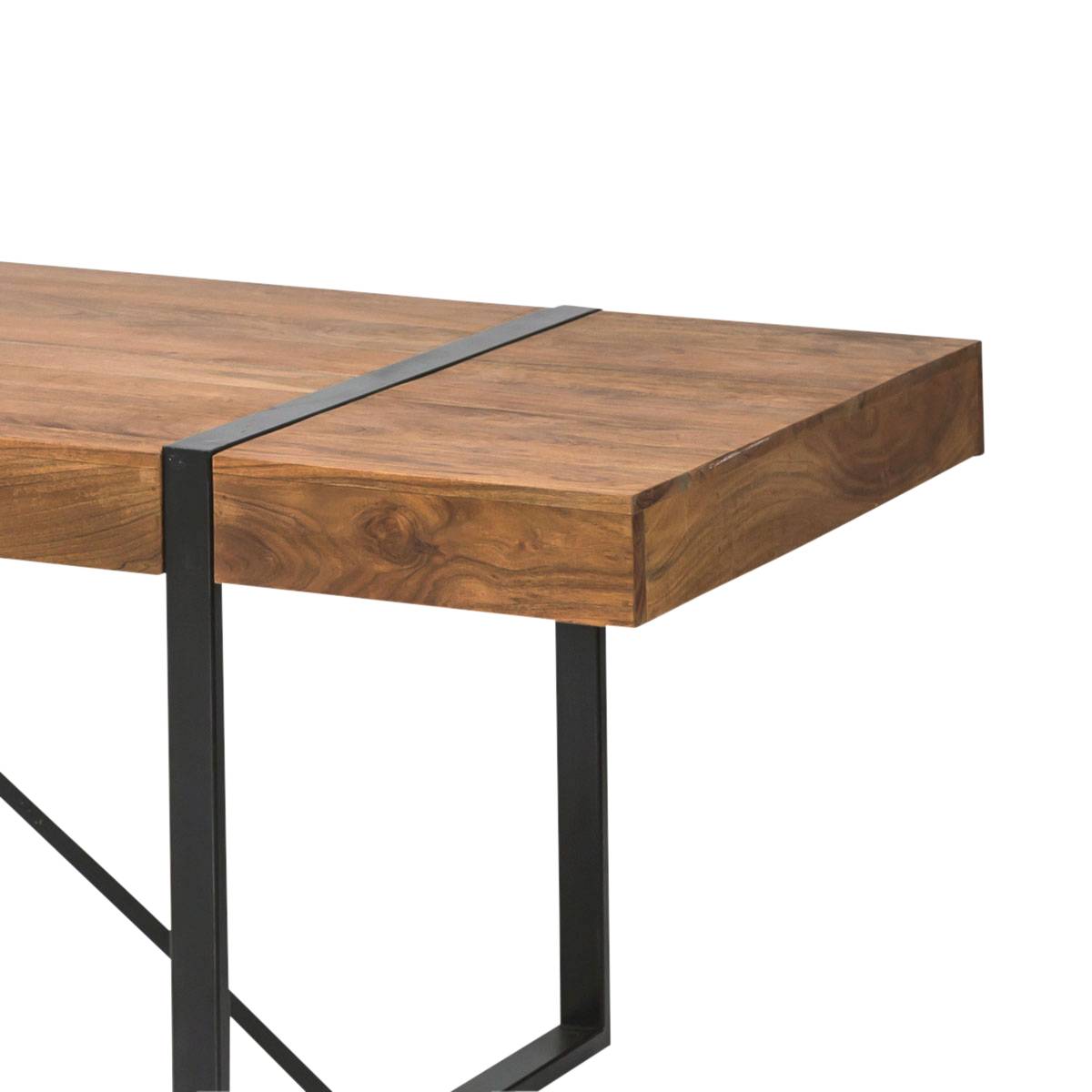 Table à manger en bois d'acacia HAVANA bois foncé, MADE IN MEUBLES