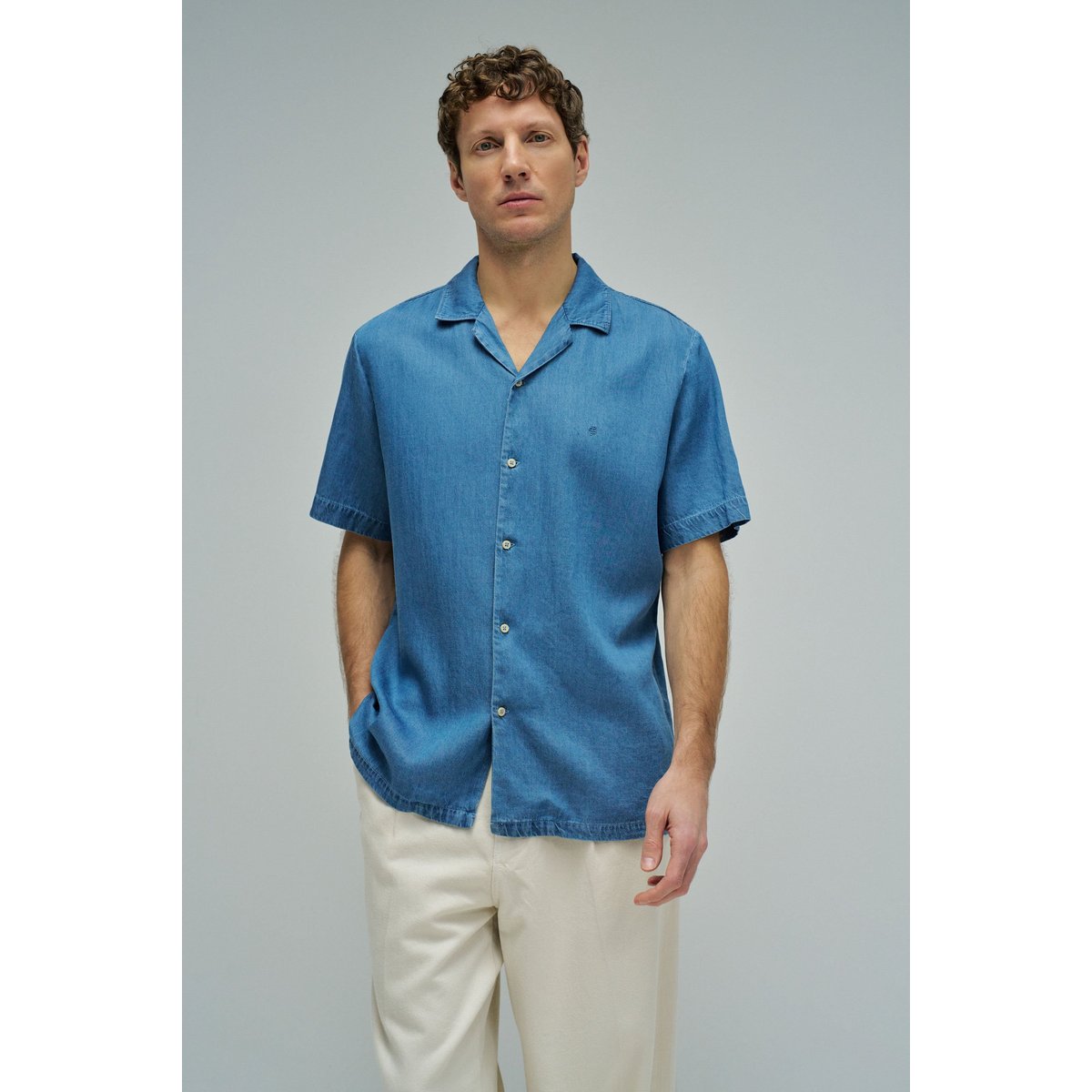 CHEMISE EN DENIM LÉGER bleu turquoise, SALSA JEANS