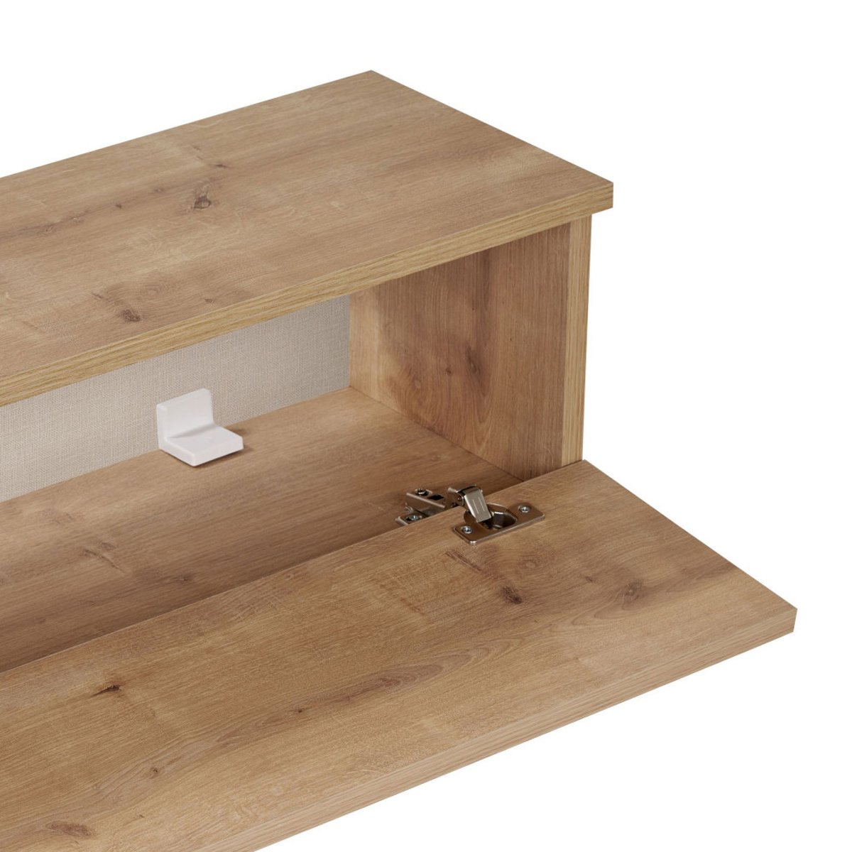 Meuble tv suspendu 2 portes en bois L160cm- YARA bois clair, DRAWER