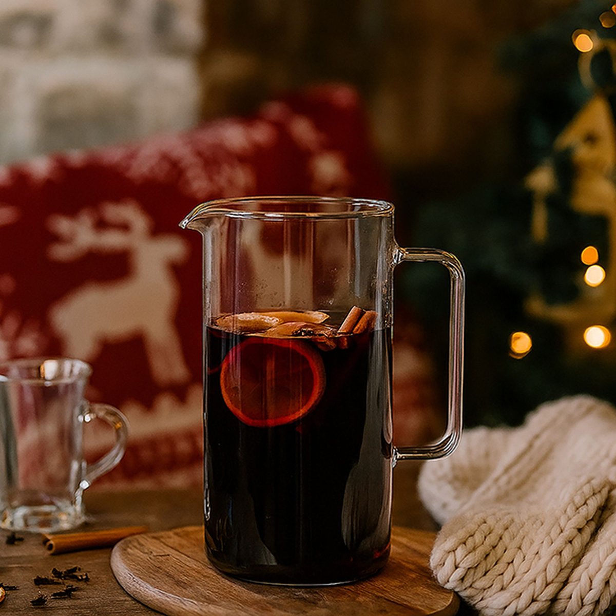 Pichet en verre avec anse 1L transparent, NOVASTYL