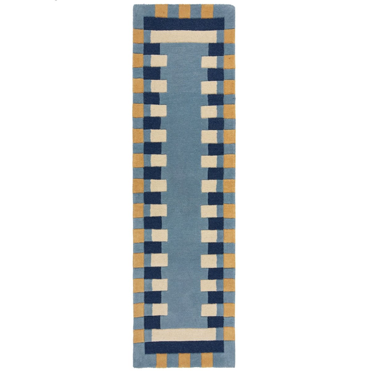 Tapis en laine de couloir KAI bleu, FLAIR RUGS