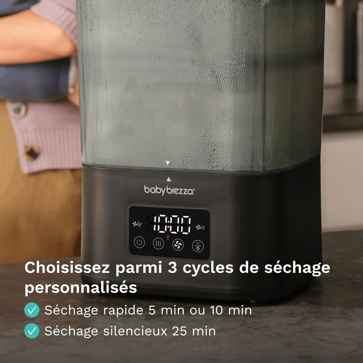 Stérilisateur et séchoir à biberons SuperQuick Dryer Advanced noir, BABY BREZZA