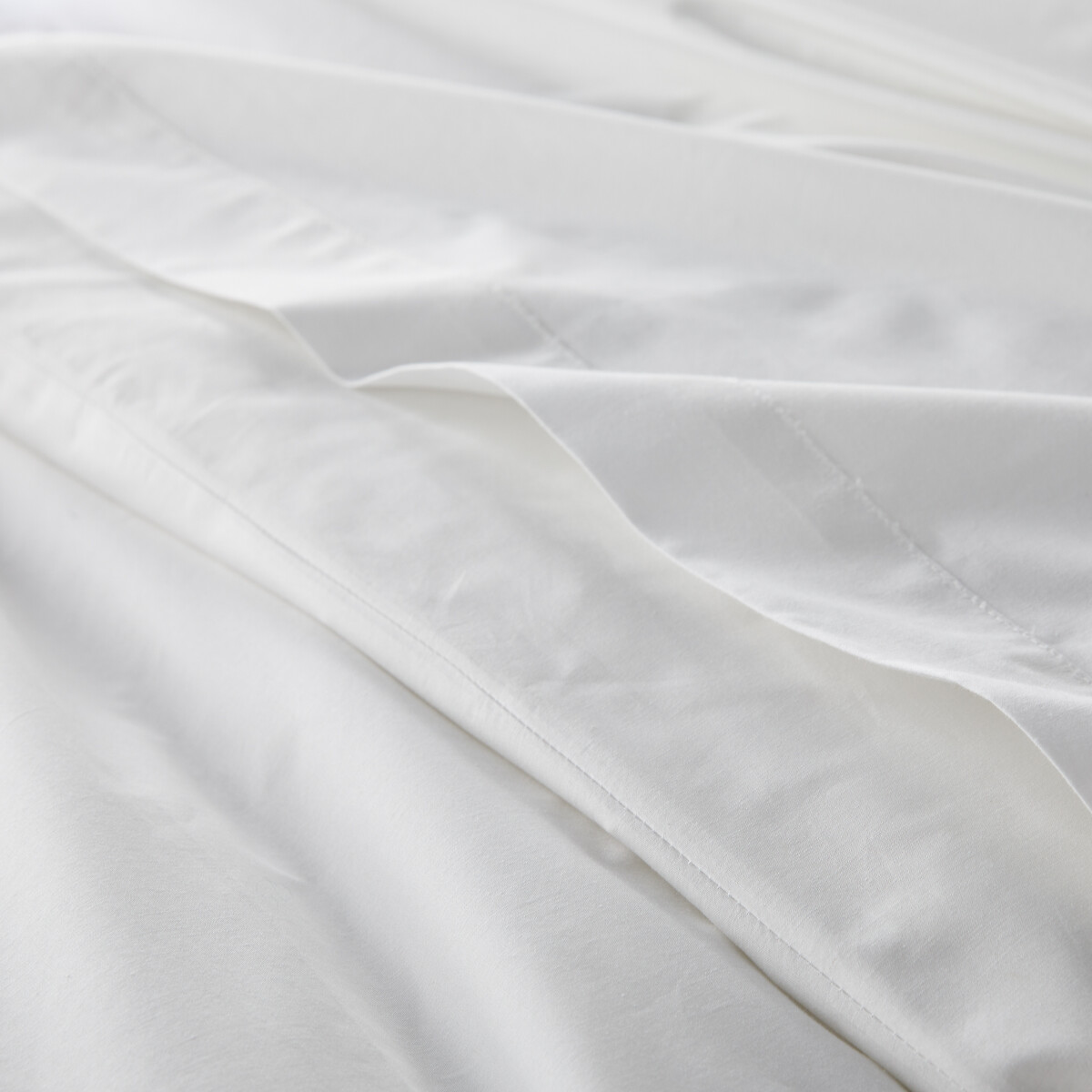 Funda nórdica de algodón orgánico percal liso 200 hilos, Scenario blanco, LA REDOUTE INTERIEURS