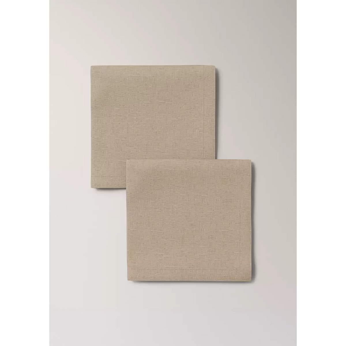Serviettes de table 100 % lin sable, MANGO HOME